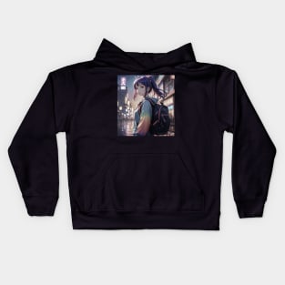 ANIME GIRL GO TO SCHOOL Kids Hoodie